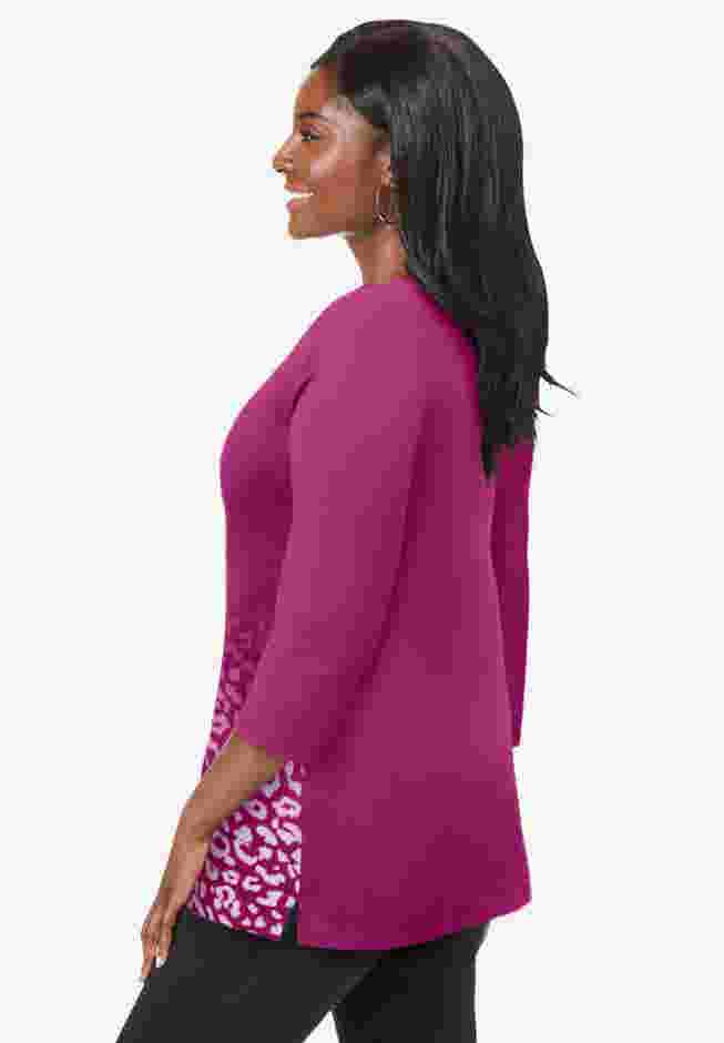 Stretch Cotton Boatneck Tunic image number 2