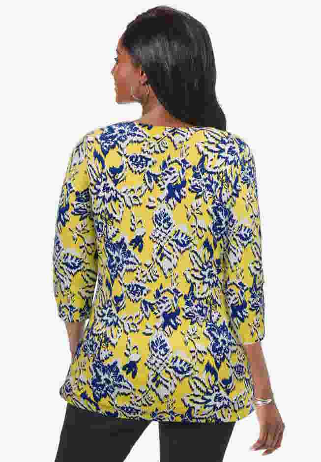 Stretch Cotton Boatneck Tunic image number 2