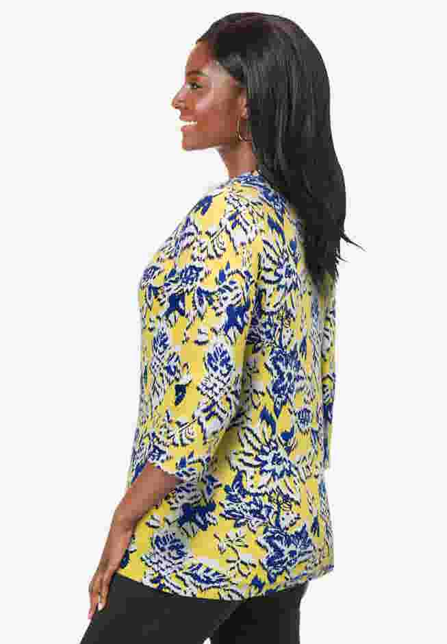 Stretch Cotton Boatneck Tunic image number 1