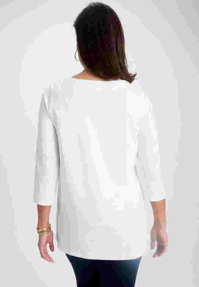 Stretch Cotton Boatneck Tunic image number 1