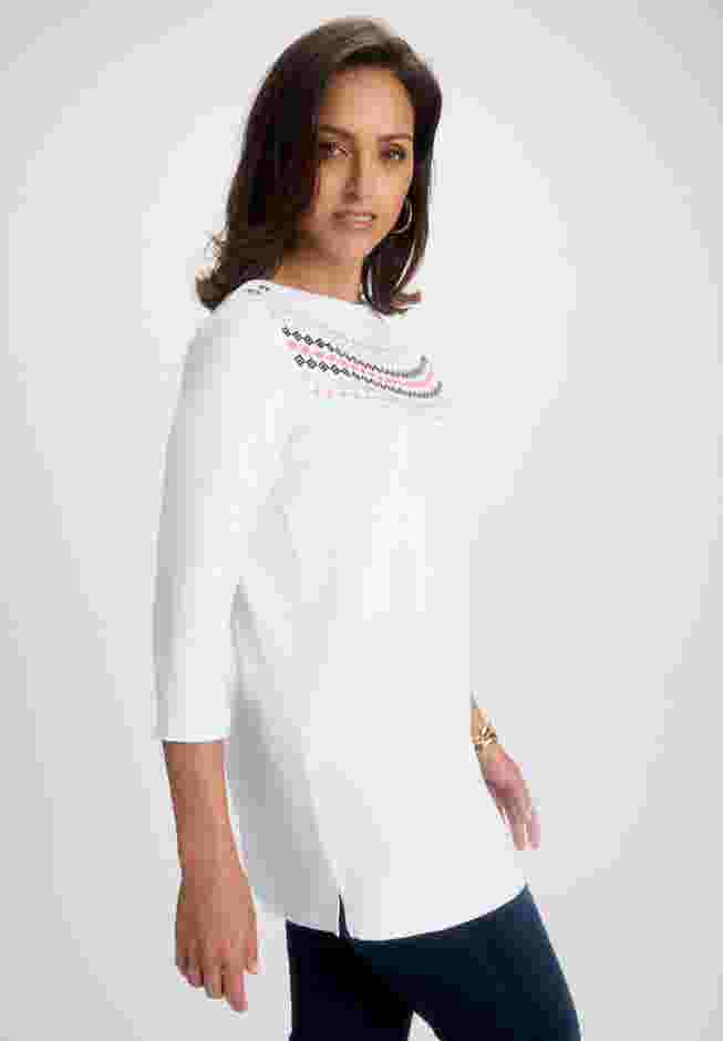Stretch Cotton Boatneck Tunic image number 2