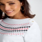 Stretch Cotton Boatneck Tunic image number null