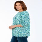 Stretch Cotton Boatneck Tunic image number null