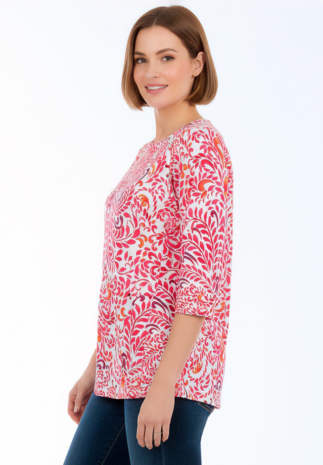 Stretch Cotton Boatneck Tunic image number 3