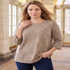 Stretch Cotton Boatneck Tunic image number null