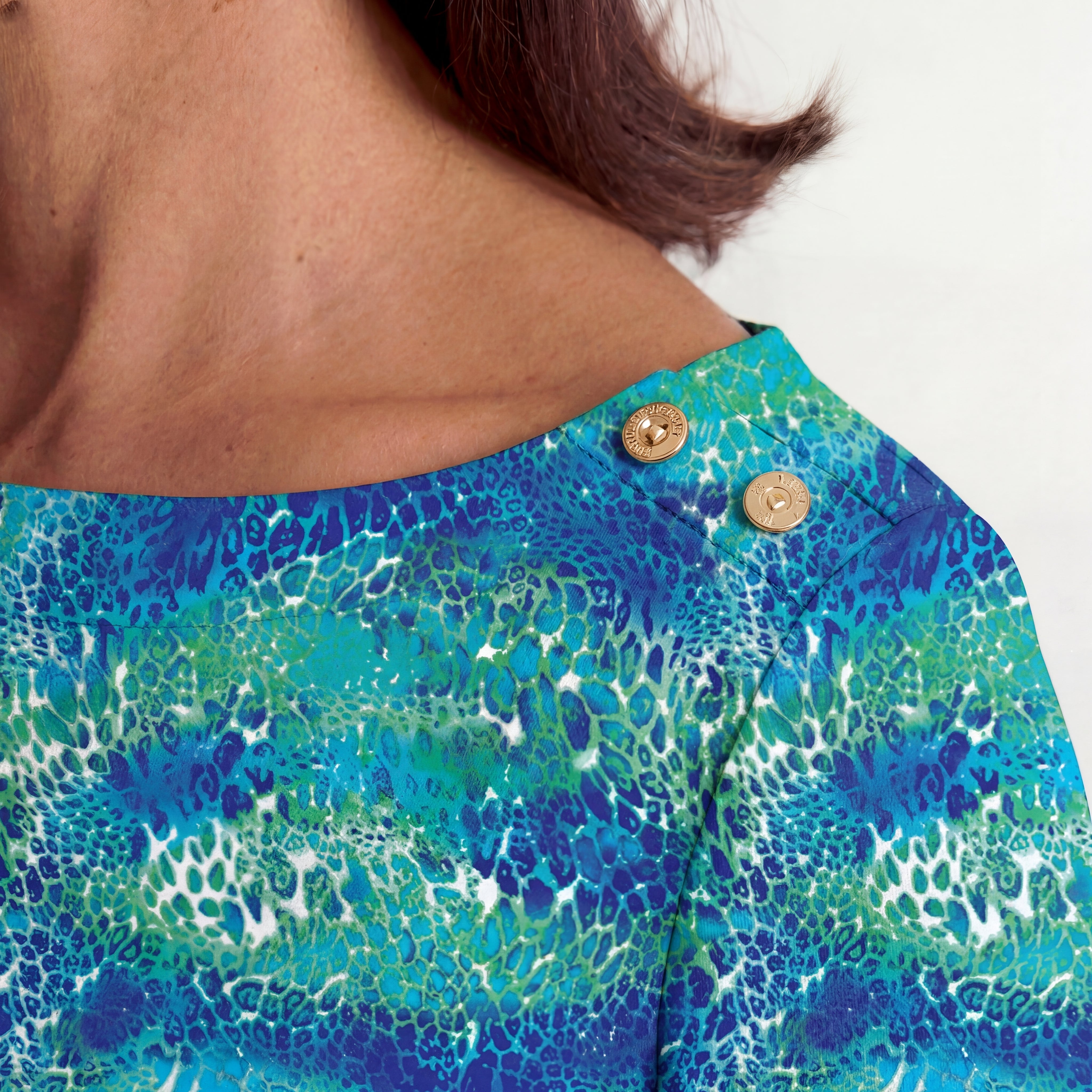 Stretch Cotton Boatneck Tunic image number 3