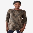 Stretch Cotton Boatneck Tunic image number null