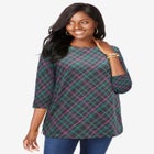 Stretch Cotton Boatneck Tunic image number null