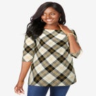 Stretch Cotton Boatneck Tunic image number null