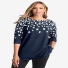 Stretch Cotton Boatneck Tunic image number null