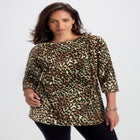 Stretch Cotton Boatneck Tunic image number null