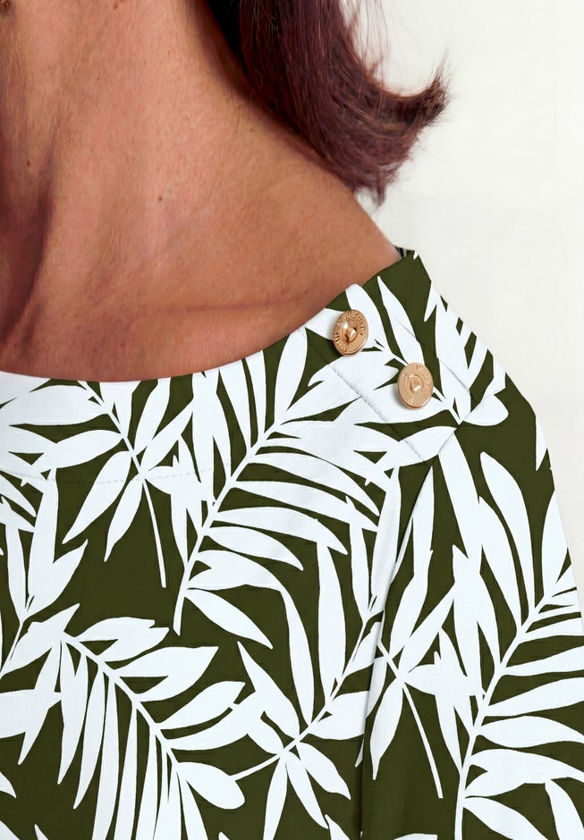 Stretch Cotton Boatneck Tunic image number 2