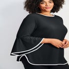 Ivana Contrast Bell Sleeve Top image number 1
