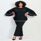Ivana Contrast Bell Sleeve Top image number 0