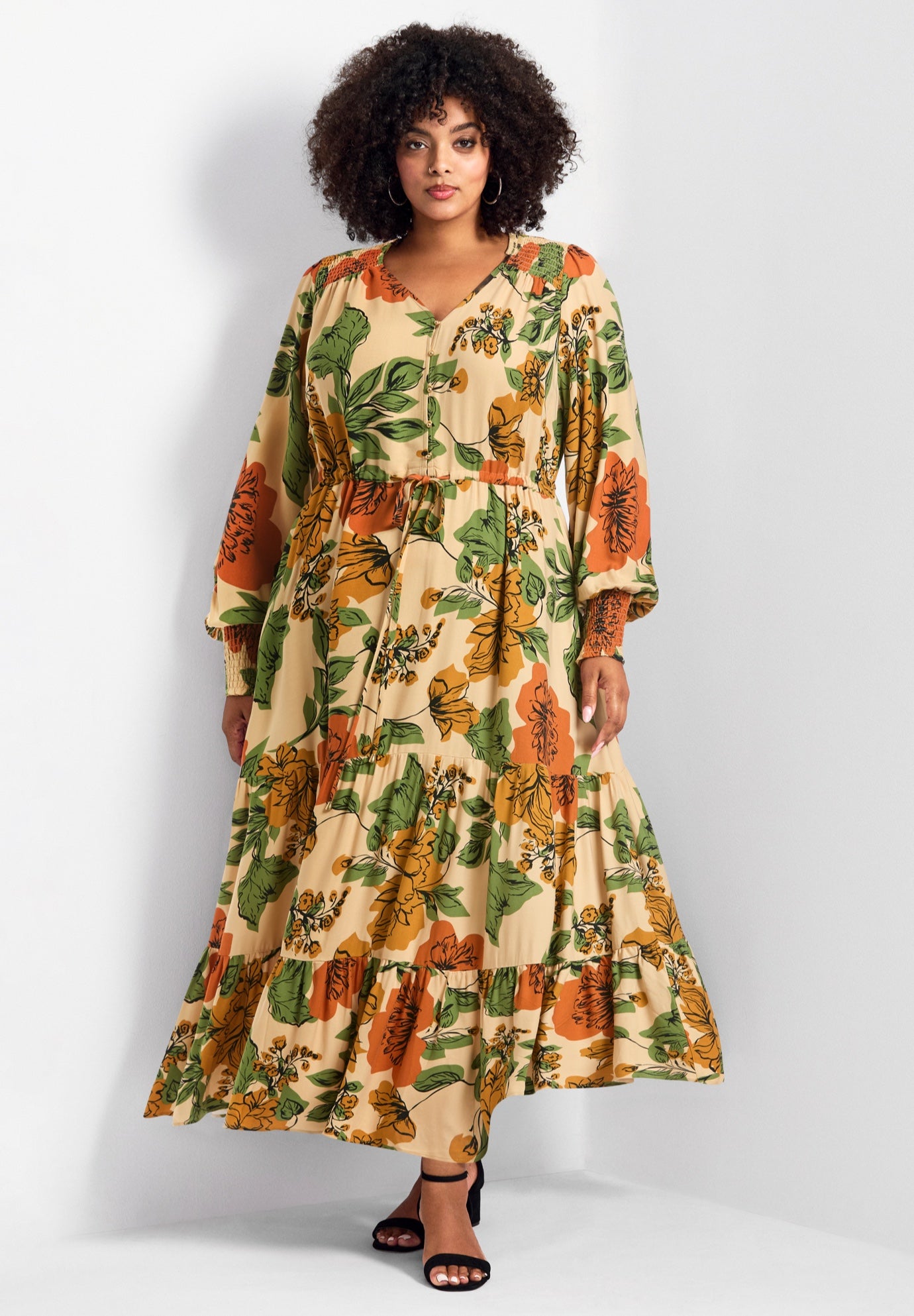 Second Nature Blouson Sleeve Maxi Dress image number 0