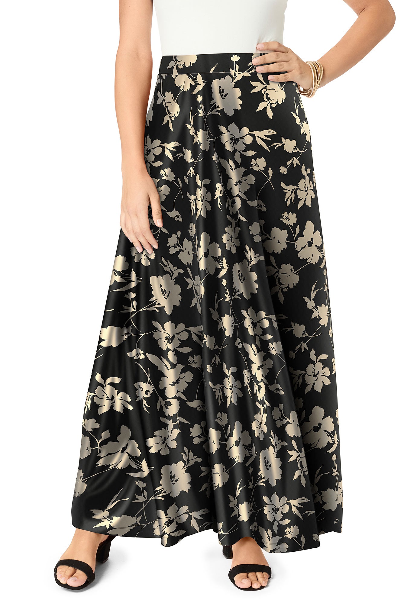 Ultrasmooth® Fabric Maxi Skirt image number 0