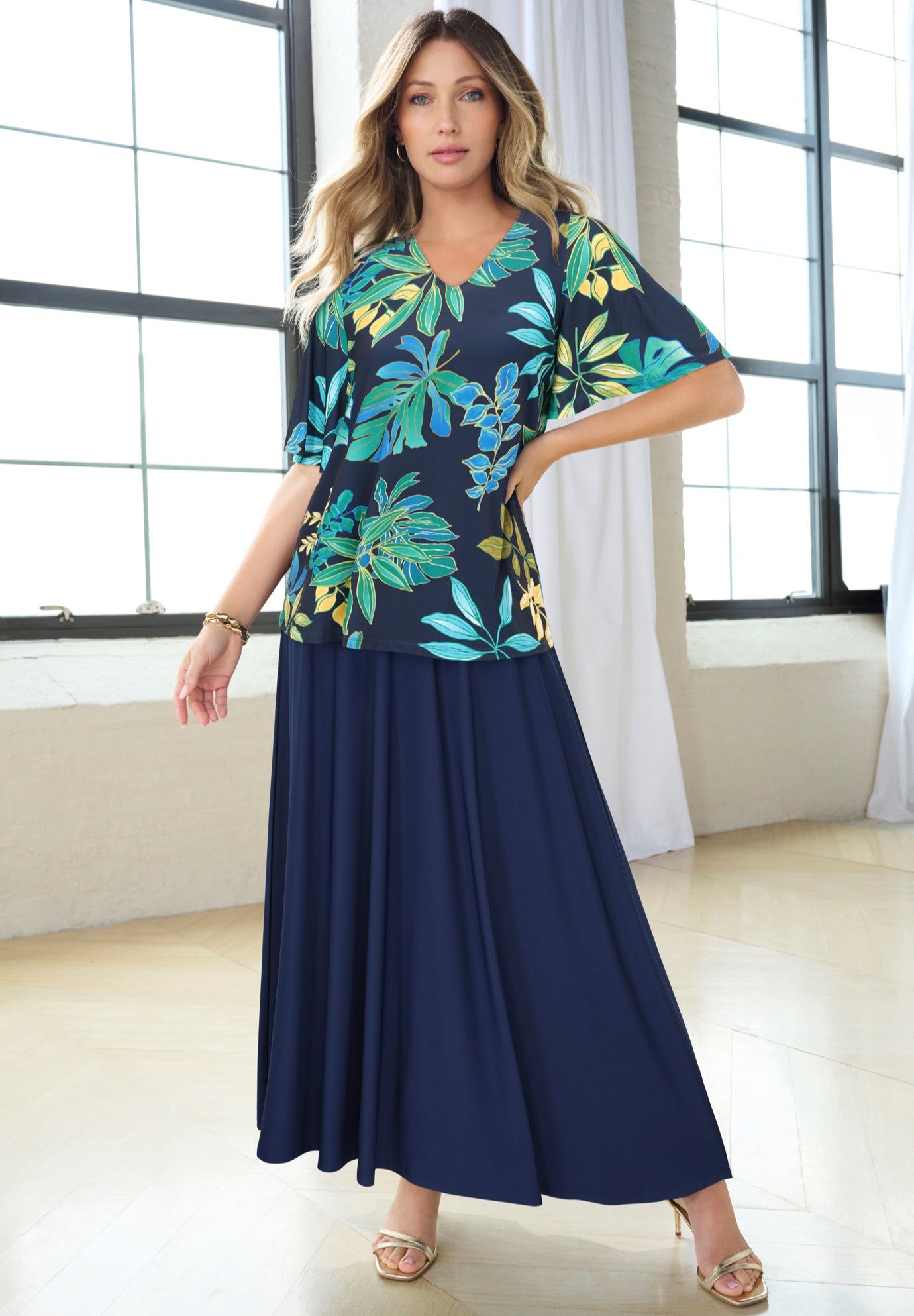 Ultrasmooth® Fabric Maxi Skirt image number 0