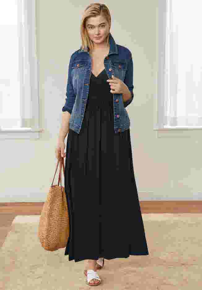 Knit Surplice Maxi Dress image number 2