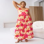 Knit Surplice Maxi Dress image number null