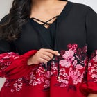 Tamlyn Lace Up Print Top image number null