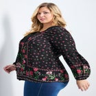 Tamlyn Lace Up Print Top image number null