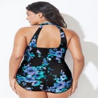 Chlorine Resistant H-Back Sarong Front One Piece Swimsuit image number null