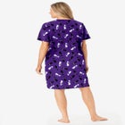 V-Neck Short Sleeve Knee-Length Cotton Sleepshirt image number null