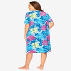 V-Neck Short Sleeve Knee-Length Cotton Sleepshirt image number null