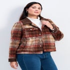 Joss Plaid Cropped Jacket image number null