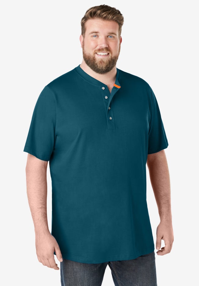 Heavyweight Short-Sleeve Henley Shirt image number 3