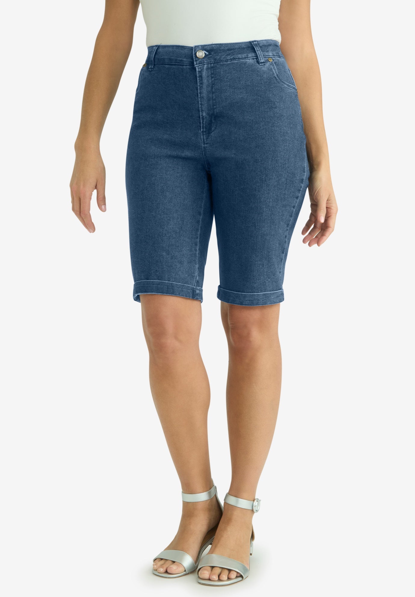 True Fit Stretch Denim Bermuda Short image number 0