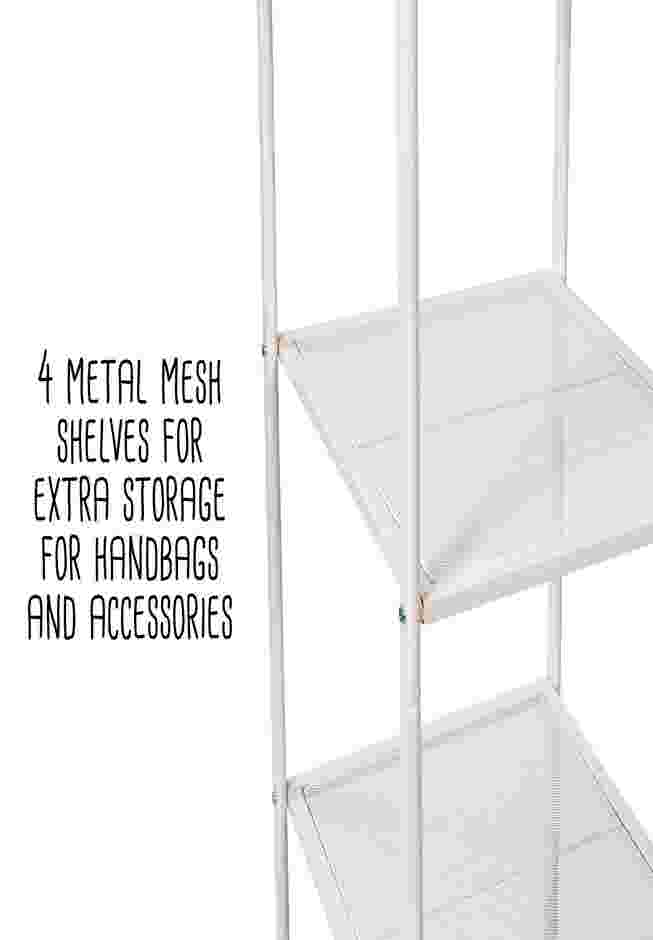 Freestanding Clothing Rack With Shelves image number 3
