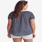 Keyhole Neckline Peasant Blouse image number null