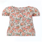 Keyhole Neckline Peasant Blouse image number null