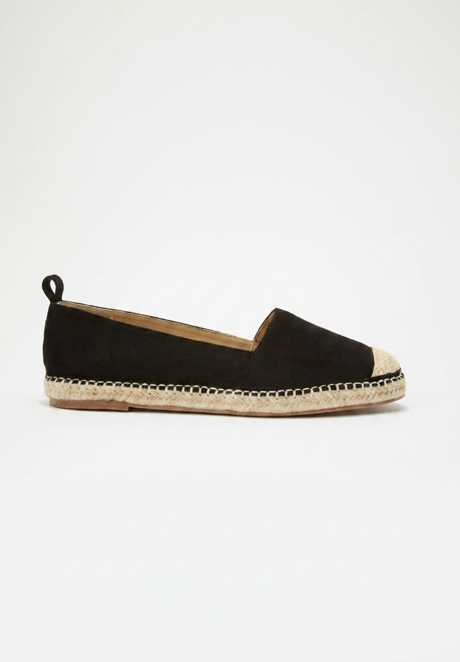 Faux Suede Slip-On Espadrille Flats image number 1