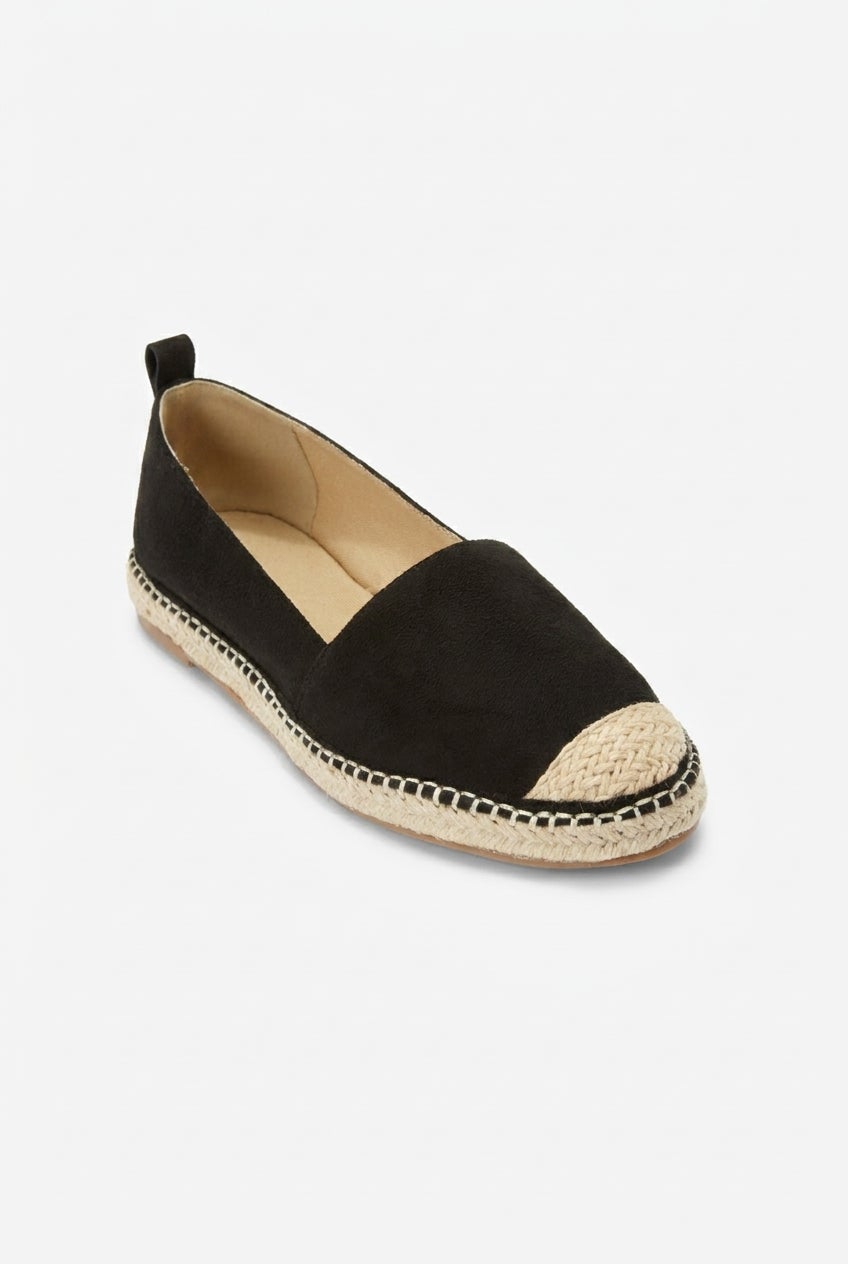 Faux Suede Slip-On Espadrille Flats image number 0