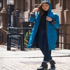 Plus Size Knee Length Hooded Nylon Jacket image number 4