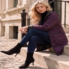 Plus Size Knee Length Hooded Nylon Jacket image number 3