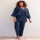 Embellished Capelet Pant Set image number null