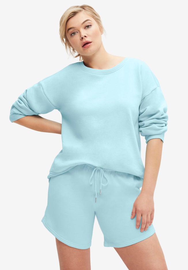 Fleece Sweatshort With Drawstring Waist image number null
