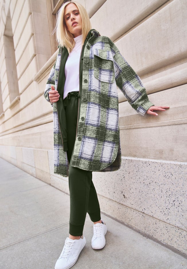 Wool Blend Long Shirt Jacket image number 2