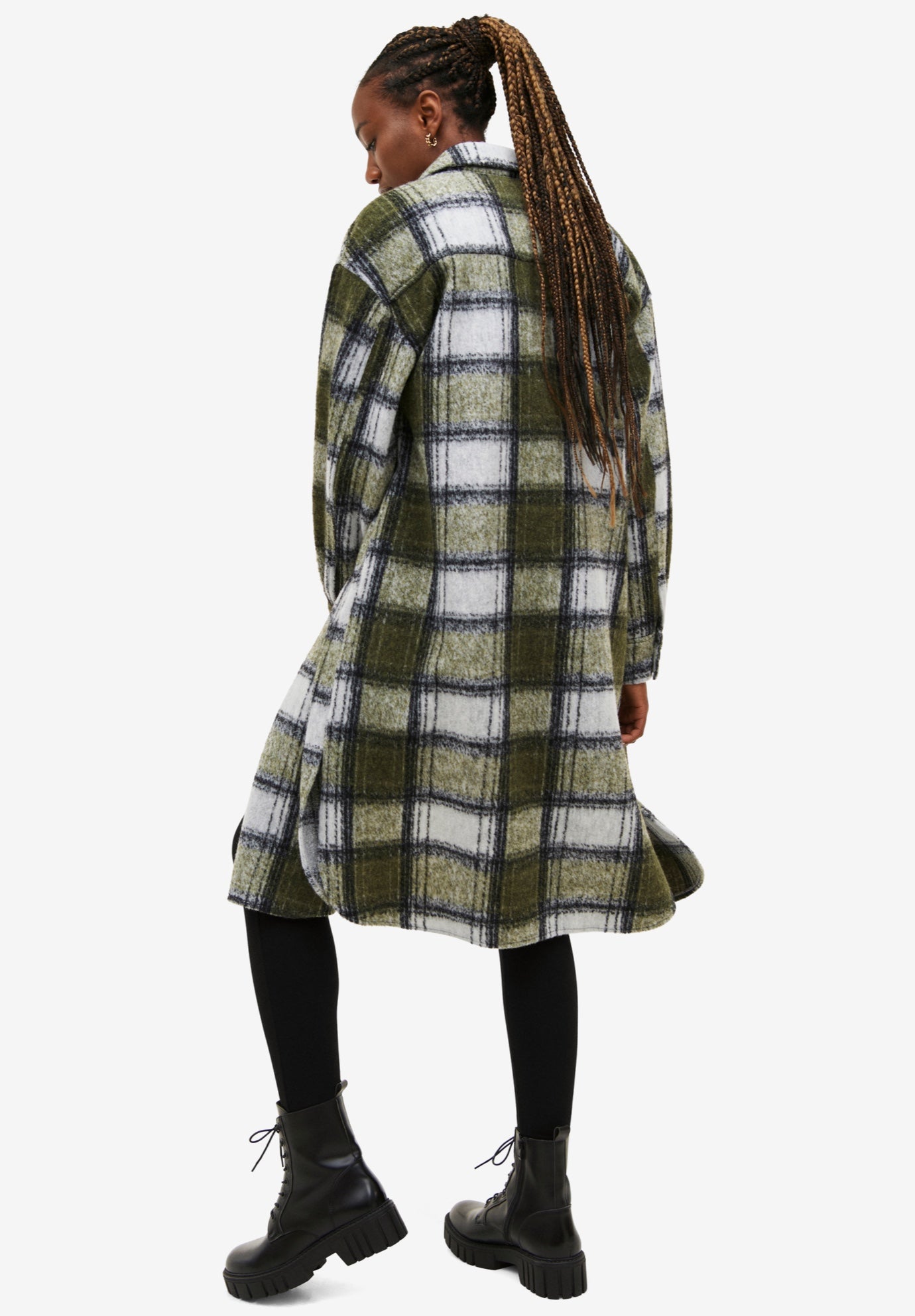 Wool Blend Long Shirt Jacket image number 1