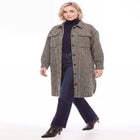 Button Front Long Shirt Jacket image number 0