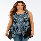 Plus Size Handkerchief Hem Tunic Tank Top image number null