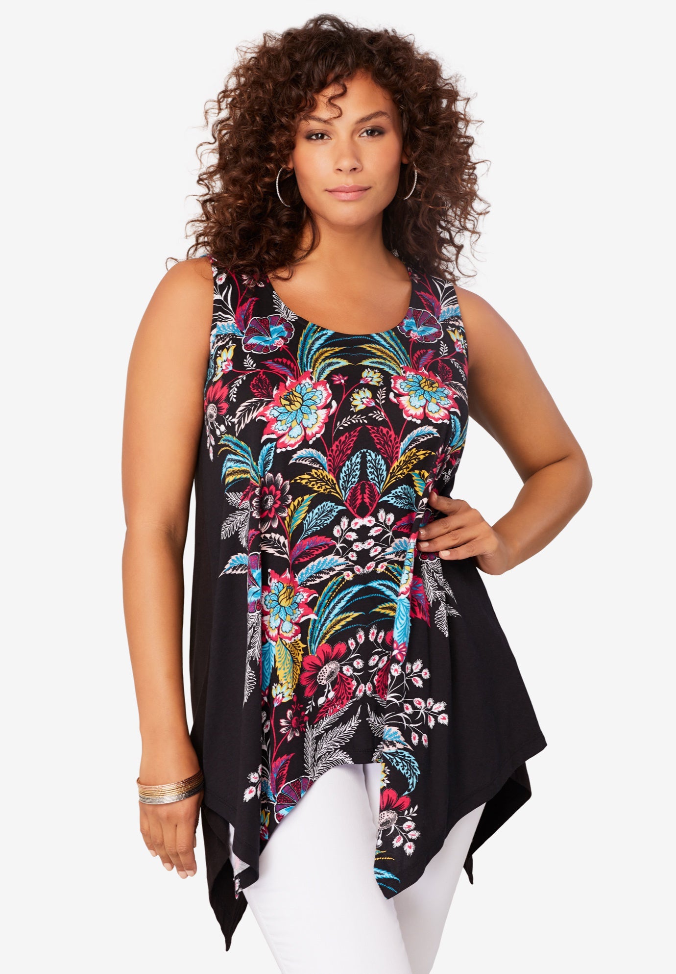 Handkerchief Hem Tunic Tank image number 0