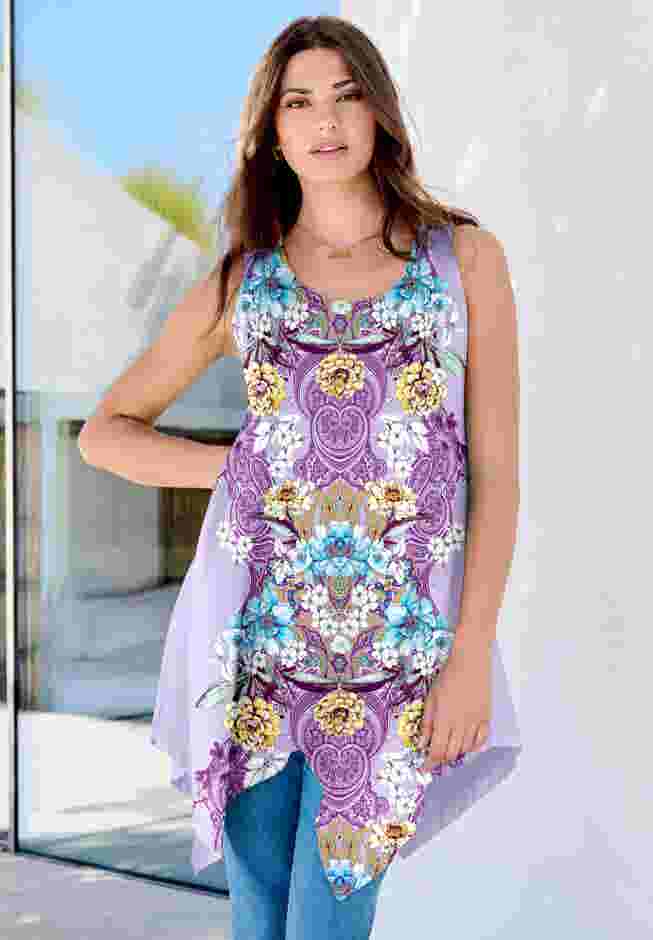 Handkerchief Hem Tunic Tank image number 0