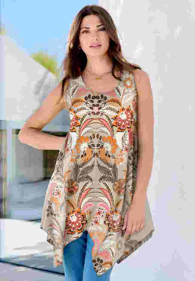 Handkerchief Hem Tunic Tank image number 0
