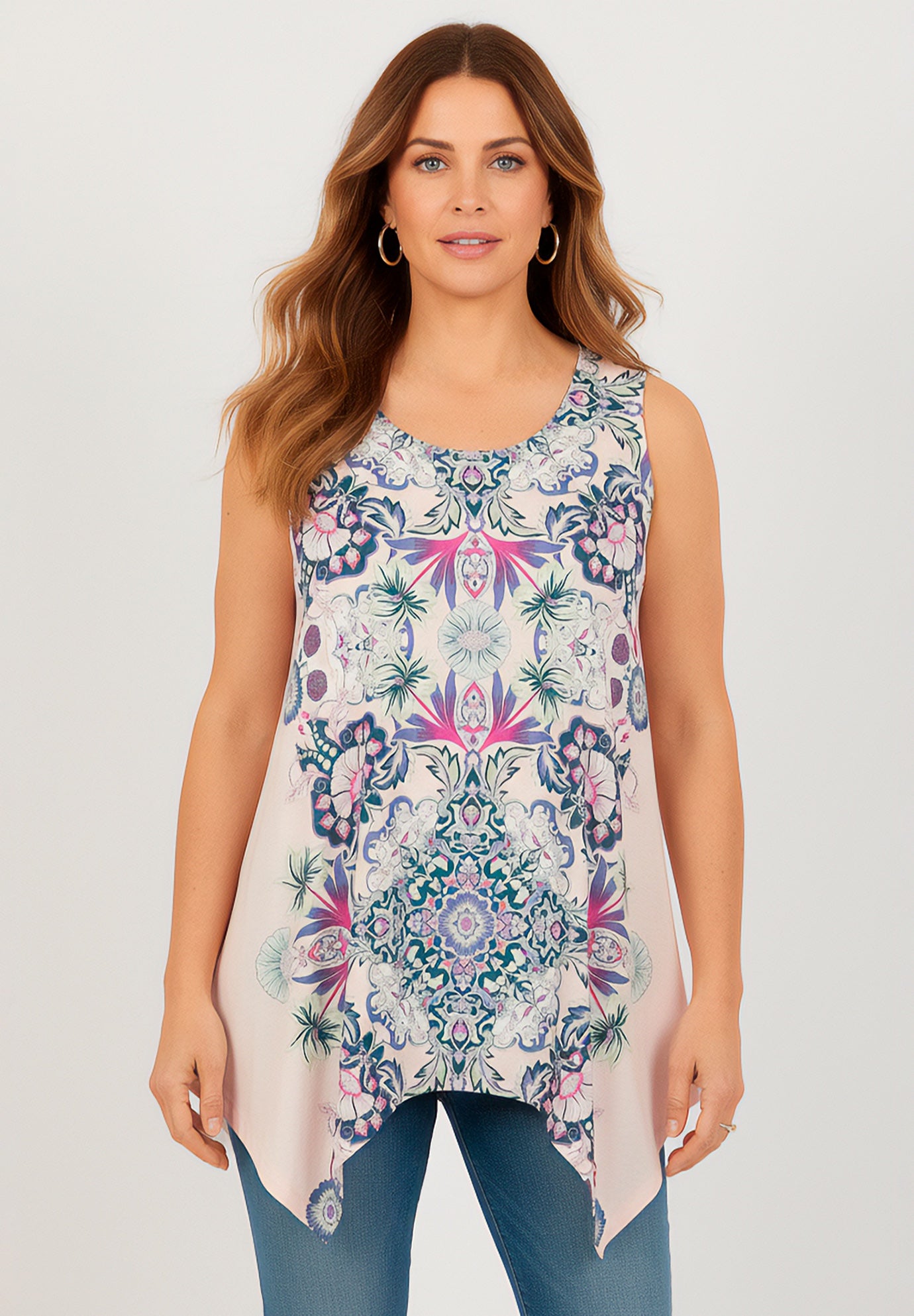 Handkerchief Hem Tunic Tank image number 0