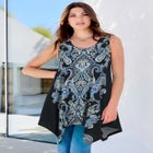 Handkerchief Hem Tunic Tank image number null
