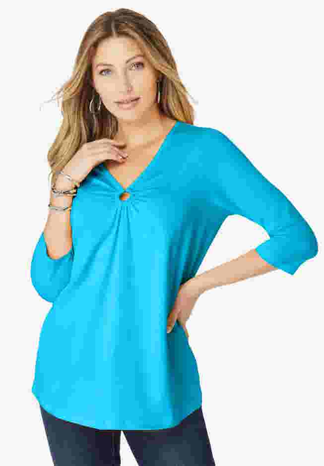 Ultimate Keyhole V Neck Tee image number 0